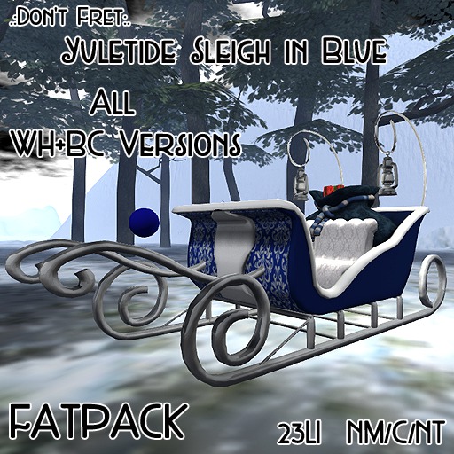 .:Don't Fret:. Yuletide Sleigh (Blue) FATPACK