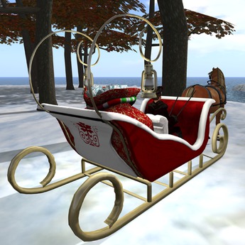 Second Life Marketplace - .:Don't Fret:. Yuletide Sleigh (Red) BCQH