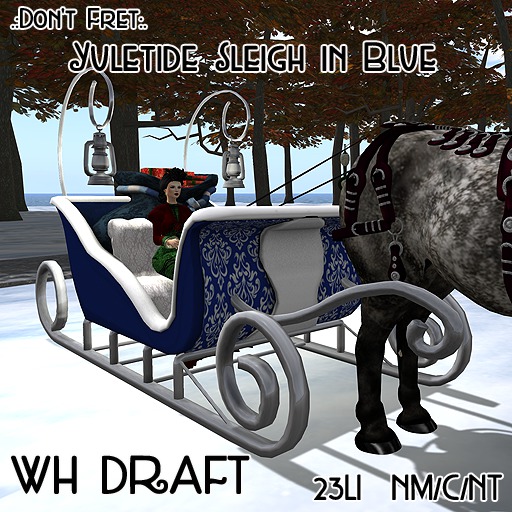 .:Don't Fret:. Yuletide Sleigh (Blue) WHMD