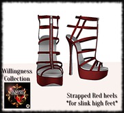 GYPSY COUTURE: Willingness Collection: Strapped Slink Heel red (bag)
