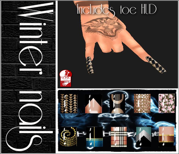 WINTER NAILS FOR SLINK HORN HANDS 