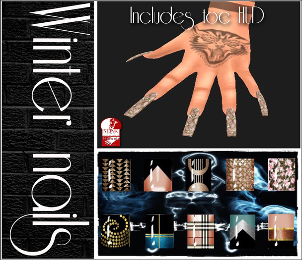 WINTER NAILS FOR SLINK SPLAYED HANDS 