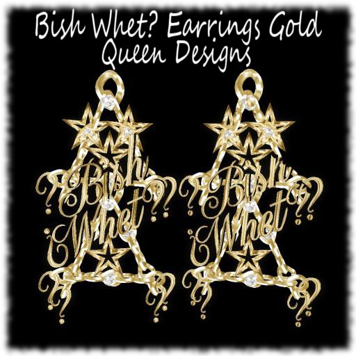 Bish Whet? Earrings Gold(Animated)
