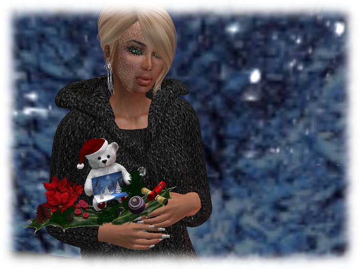 RedRoses Teddy Bear with Card  Christmas &ornament org.