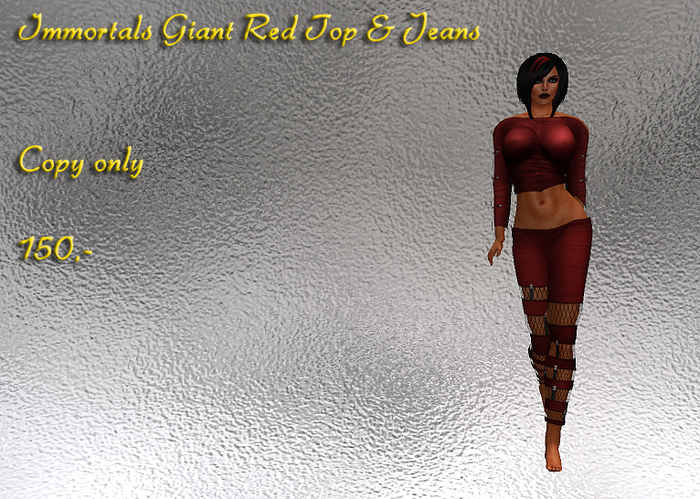 IMMORTALS GIANT RED TOP & JEANS