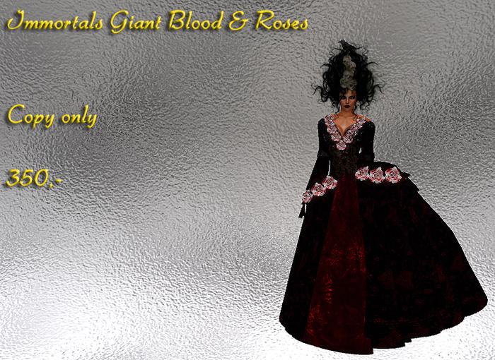 IMMORTALS GIANT BLOOD & ROSES DRESS