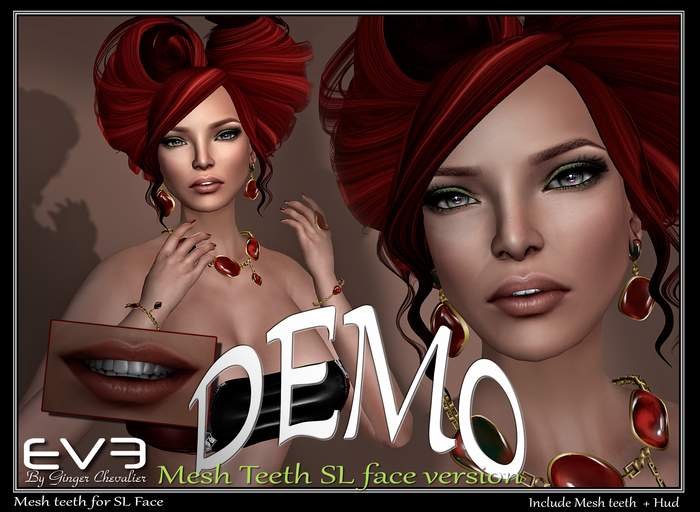 *!* Mesh Teeth --- for SL face DEMO