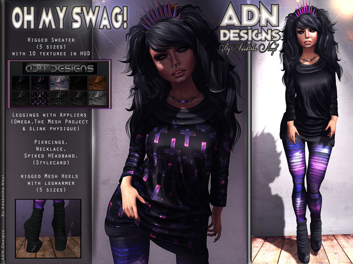 [ADN] OH MY SWAG! (MESH sweater, applier only for leggings)