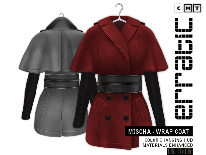 erratic / mischa - wrap-coat / red