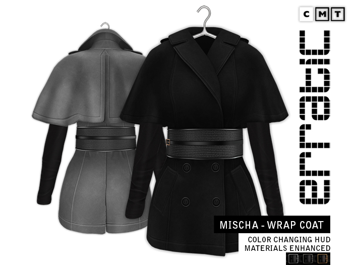 erratic / mischa - wrap-coat / black