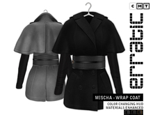 erratic / mischa - wrap-coat / black