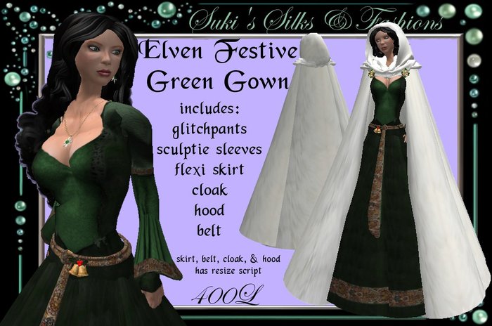 !~SSF~! Elven Festive Green Gown