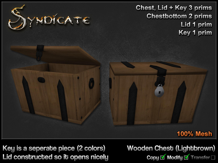 Syndicate - Wooden Chest (L.brown)