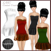 LMC Mesh Templates - Ruffle Dress I - fully rigged fornal dress