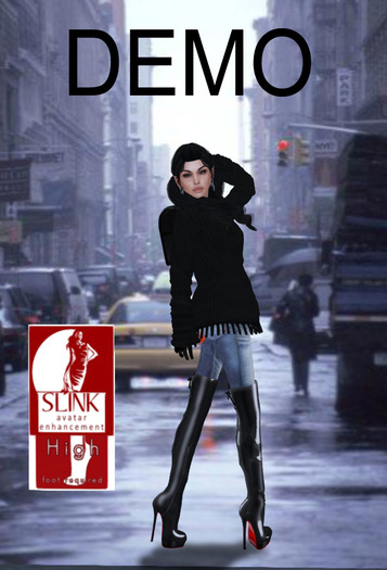 =PIA= Box DEMO HIGH SLINK Rain Thighboots
