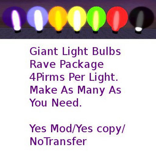 Giant Light Bulbs Rave Package,100