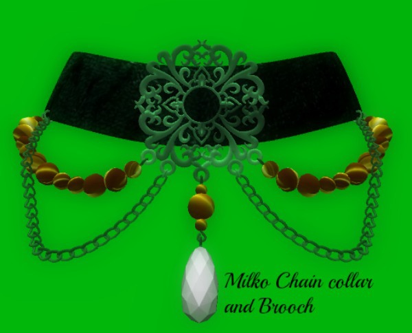 Milko Chain collar and Brooch