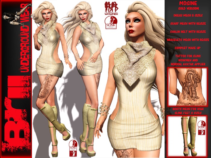 **MOSINE GOLD VERSIONS ROCK STYLE COMPLET OUTFIT **