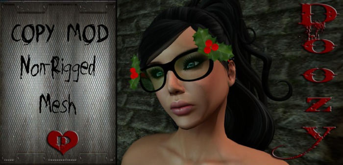 ..::DOOZY::.. MESH HOLLY BERRY GLASSES