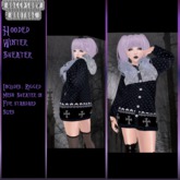 .:KK:. Womens Hooded Cardigan Black Fur