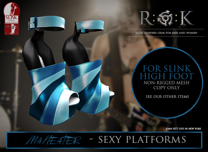 R:O:K STORE MANEATER SHOE BLUE*