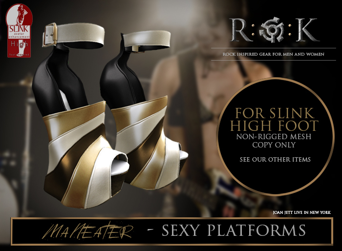 R:O:K STORE MANEATER SHOE GOLD*