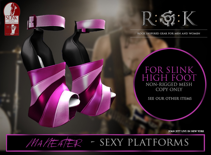 R:O:K STORE MANEATER SHOE PINK*