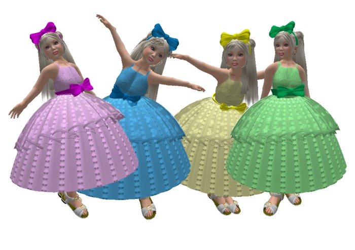 LITTLE GIRL - PRINCESS OUTFIT [4 COLORS]