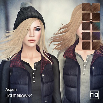 Second Life Marketplace - TRUTH HAIR Aspen (Mesh Hair) - light browns