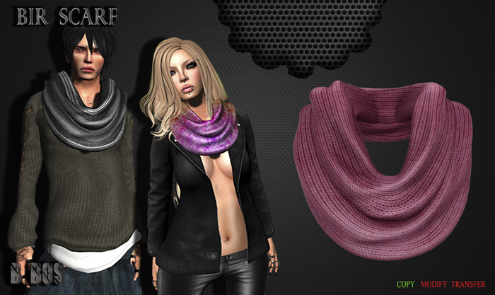 B BOS -Bir Scarf-Pink-