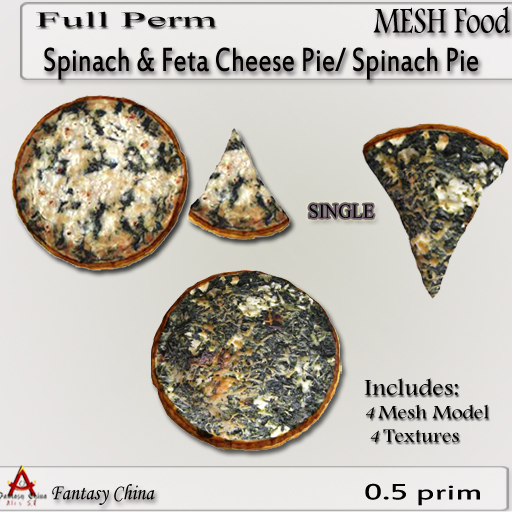 FC- Mesh Spinach & Feta Cheese Pie&Spinach Pie a pack of 2  full perm