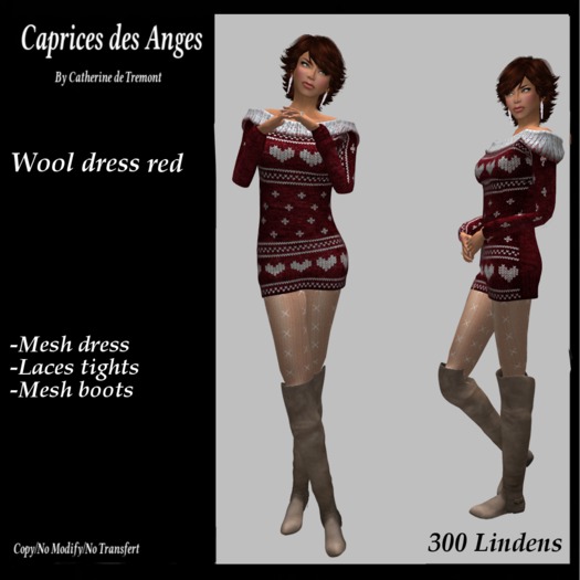 *CdT*  Wool dress red