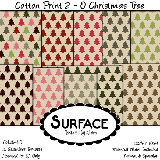 Surface - Cotton Print 2 - O Christmas Tree