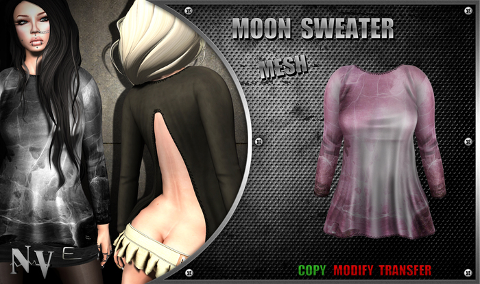 [NV] Moon Sweater -Abstract Pink-