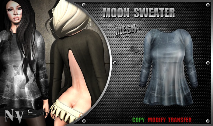 [NV] Moon Sweater -Abstract Blue-