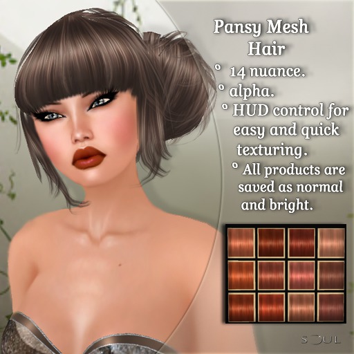 !SOUL - HAIR - Pansy - 12 Nuances -  Ginger Set 1