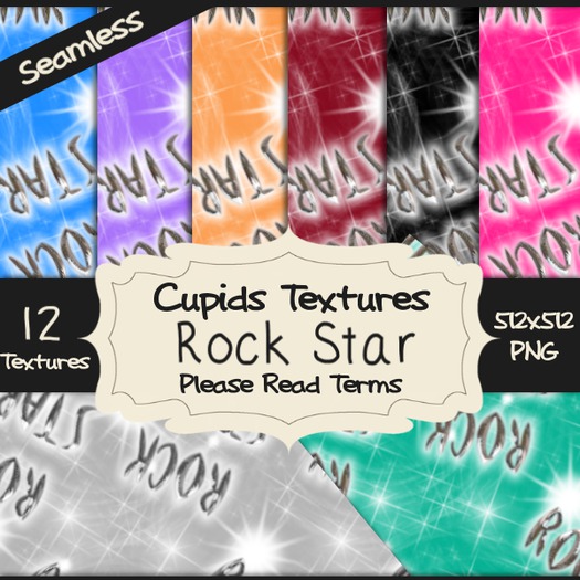 *Cupids Textures * 12 ROCK STAR
