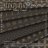 [FC009] 6 512px Dense Woven Fabric and Plush Carpet Textures for Area Rugs and Elegant Floors by E&D ENGINEERING