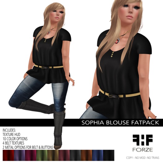 -FORZE- Shouder Crop Top w/Texture Hud