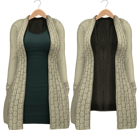 Blueberry - Babi - Belleza Venus & Slink Physique Compatible - Cardigan with Optional Dress Olive