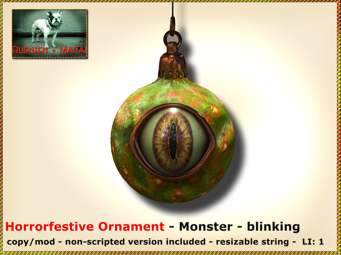 Bliensen + MaiTai - Horrorfestive Ornament - Monster