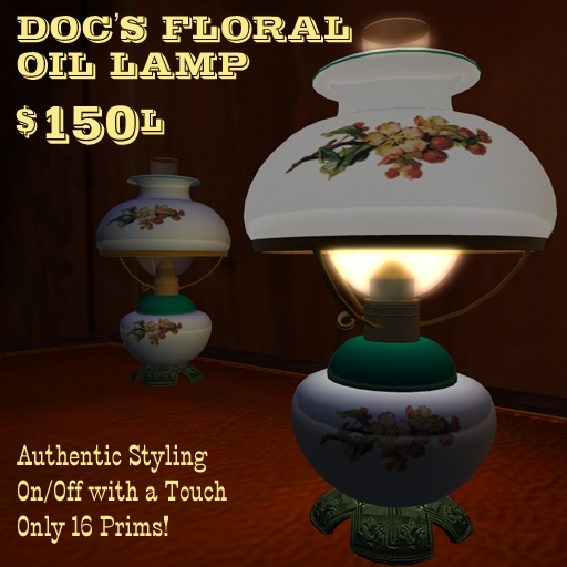 Doc's Floral Oil Lamp