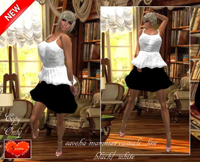 savoha mammas casuals  line = black/ white *PROMO*