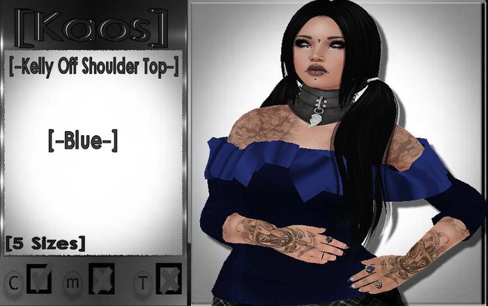 [Kaos] Kelly Off Shoulder Top - Purple