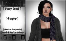 [Kaos] Fuzzy Scarf - Purple