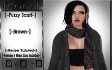 [Kaos] Fuzzy Scarf - Brown
