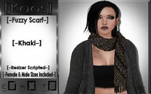 [Kaos] Fuzzy Scarf - Khaki