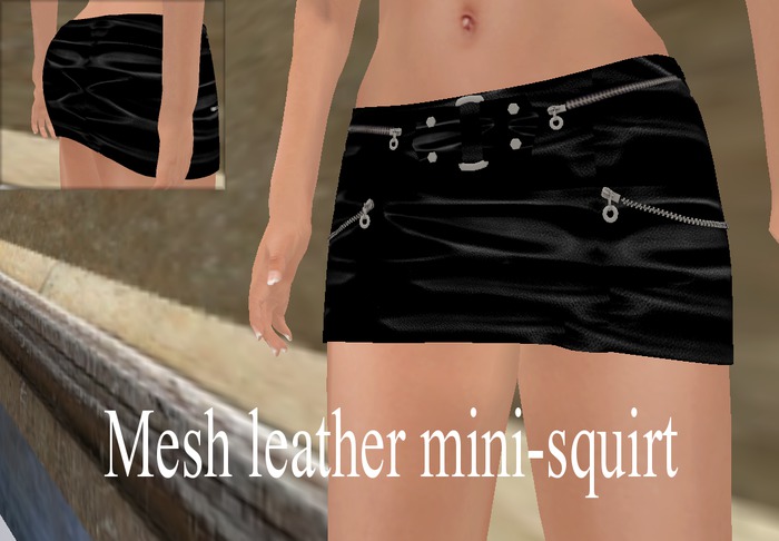 Mesh leather mini-squirt
