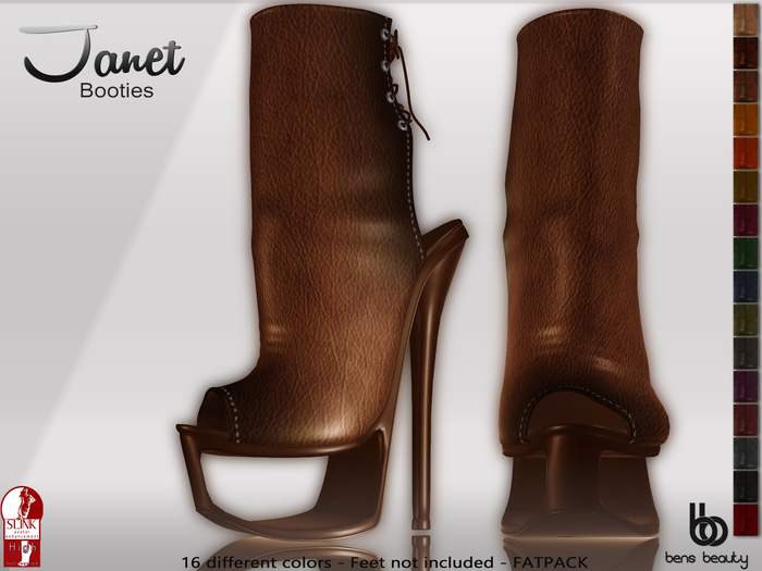 *PROMO*Bens Boutique - Janet Booties- Slink High Feet - Fatpack