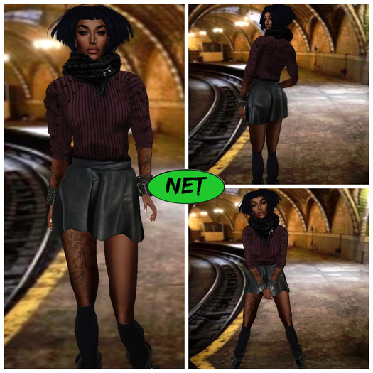 ::NET::ASIA DRESS MESH RED